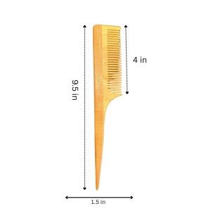 Neem Wooden Comb Natural Anti-Dandruff Scalp Care Hair Growth Wide Tooth Detangler for Men Women Kids Beard Styling.