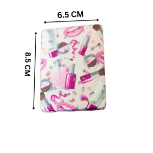Makeup Mirror, Vanity Mirror for Cosmetic Application,Pocket Mirror, Small Travel Mirror with Magnification, Portable Double-Sided Magnifying Cosmetic Mirror for Daily (White)