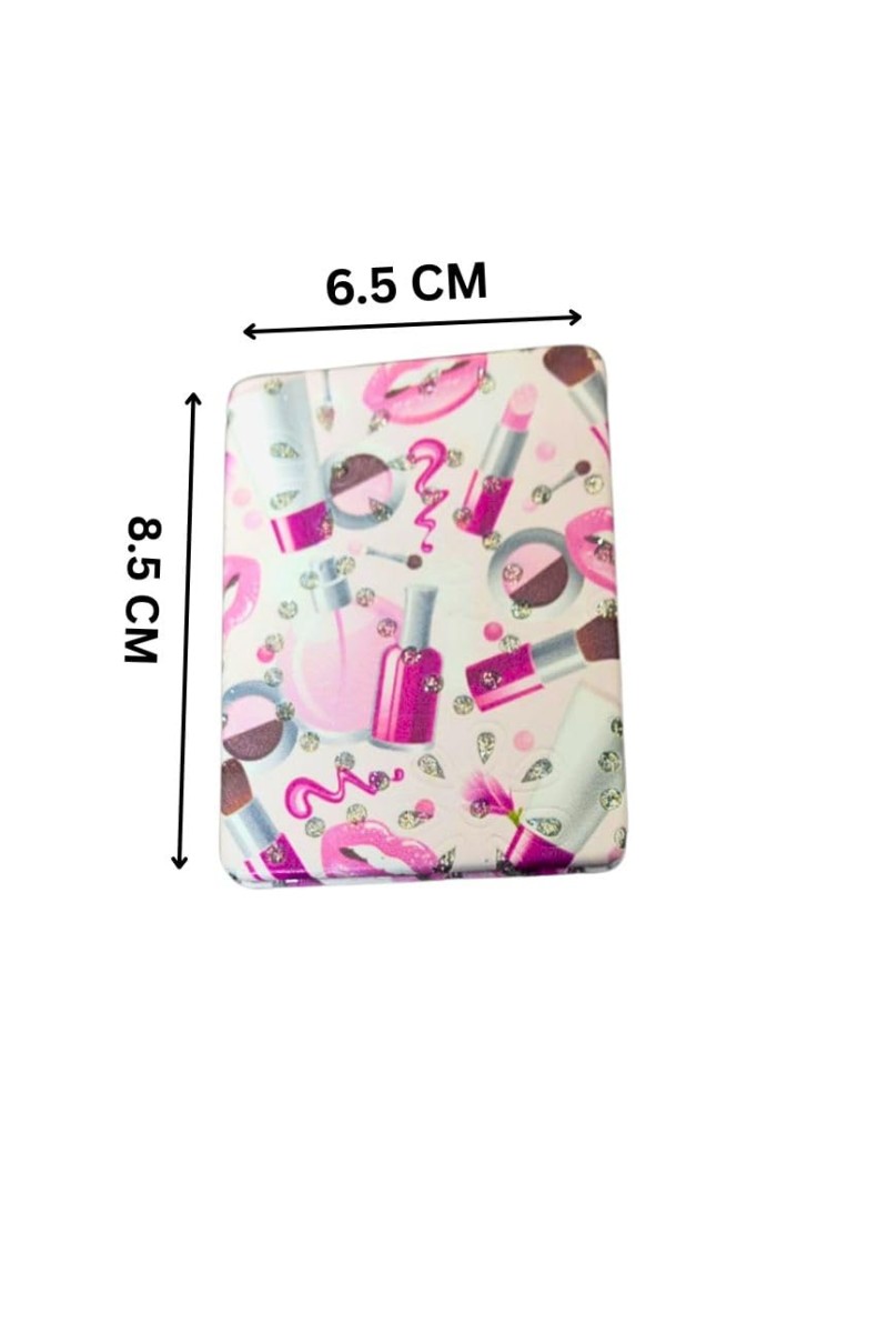 Makeup Mirror, Vanity Mirror for Cosmetic Application,Pocket Mirror, Small Travel Mirror with Magnification, Portable Double-Sided Magnifying Cosmetic Mirror for Daily (White)