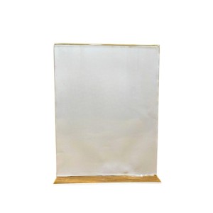 Acrylic Display Stand for Tabletop – Clear Vertical Menu & Sign Holder, Double-Sided Display for Restaurants, Shops, Offices, Events & Photo Frame Use (1 Pc)