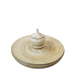 Handcrafted Wooden Dhoop Dani | Traditional Incense Burner with Lid – Natural Finish