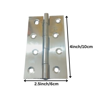 Stainless Steel Door Hinges – Heavy Duty Butt Hinges for Doors, Cabinets & Furniture | Rust-Resistant Smooth Movement | Pack of 4 (4x2.5 inch) (Medium)