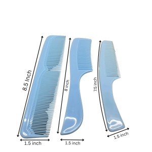 Premium Women Hair Combs Set Detangling Styling AntiStatic Lightweight Hairbrush for Thick Thin Curly Straight Hair (pack of 3) 8.5x1.5 inch, 8x1.5 inch, 7.5x1.5 inch