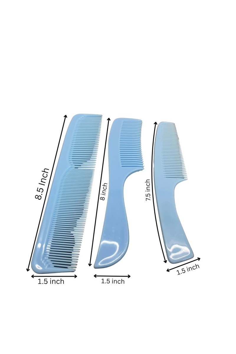Premium Women Hair Combs Set Detangling Styling AntiStatic Lightweight Hairbrush for Thick Thin Curly Straight Hair (pack of 3) 8.5x1.5 inch, 8x1.5 inch, 7.5x1.5 inch