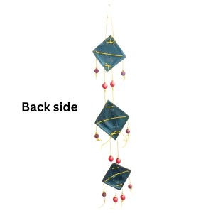 Hindu Wall Hanging Decorative Showpiece with Om & Ganesha | Spiritual Door Hanging for Home Temple, Pooja Room & Living Room Décor (Triangular)