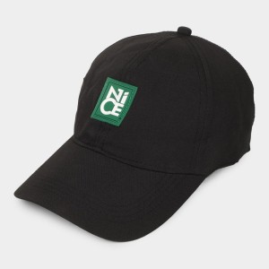 Brink Black Fabric Cap Stylish & Comfortable Adjustable Baseball Hat for Outdoor, Casual & Sports Wear