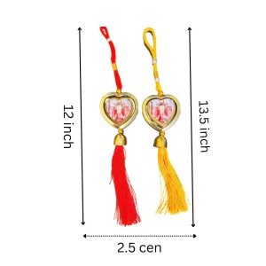 Indian Art Crafts Hanging Charm Plastic Multicoloured Ethnic Decorative Ornament Home Decor 12.inch/2.5 centimetres,13.5/2.5 centimtres.