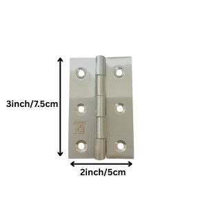 Stainless Steel Door Hinges (4 Pieces) – Durable 3 Inch Butt Hinges for Doors, Cabinets & Windows | Rust-Free, Smooth Movement, Heavy Duty Hardware Fittings (3x2 inch)