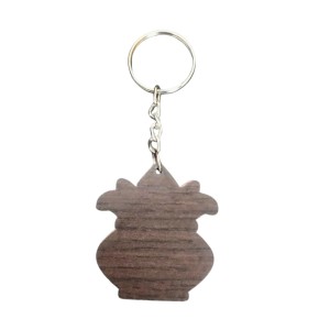 Jagannath Puri Dham Wooden Keychain | Lord Jagannath Balabhadra Subhadra Engraved MDF Key Ring | Spiritual Religious Keychain for Bike, Car & Home