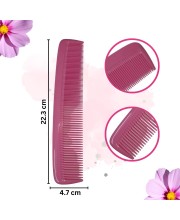 Hi Tech Sales Grooming Hair Combs for Men and Women Wide Tooth Comb Detangling Frizz off detangler hair comb for Curly, long Hair & any type Hair, Wet, Dry. Shampoo Comb. Pack of 1 (Pink)