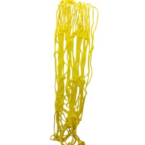 Durable Yellow Rope Net with Hammock Swing Hanging Net Mesh Sleeping Bed | Strong Nylon Outdoor, Sports, Garden or Decorative Use | Heavy Duty Multipurpose Rope Mesh (Yellow)