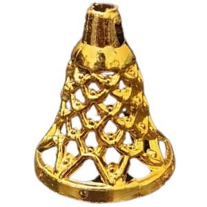 HiTechMart Plastic Jingle Bells – Light Golden Jewelry Ornament for Home Christmas Tree Decoration, DIY Crafts, Hanging Bells for Party & Festive Décor (Pack of - 12)