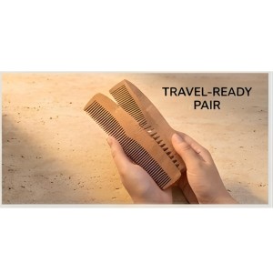 Pure Wooden Comb for Hair – Anti-Static Natural Wood Comb with Fine & Wide Teeth, Scalp Massage Hair Comb for Men & Women.