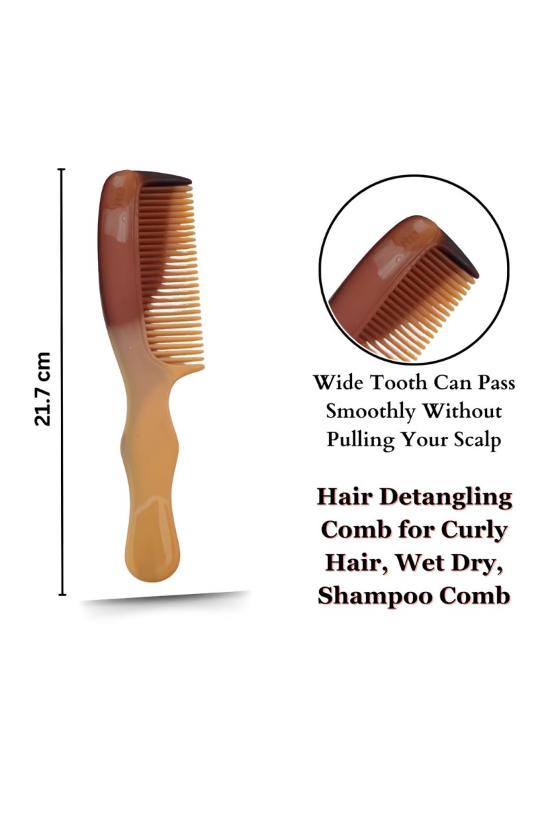 HiTech Sales Detangling Premium Dressing Hair Comb for Men,Women Comb | Detangling Frizz off detangler hair comb for Curly, long Hair & any type Hair Pack of 1 (Beige)
