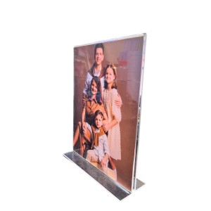 Acrylic Display Stand for Tabletop – Clear Vertical Menu & Sign Holder, Double-Sided Display for Restaurants, Shops, Offices, Events & Photo Frame Use (1 Pc)