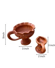 Traditional Dhunuchi Pradeep Clay Incense Burner Puja Diya for Durga Puja Aarti Pooja Decor Traditional Dhunuchi Pradeep Clay Incense Burner Puja Diya for Durga Puja Aarti Pooja Decor