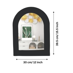 Sleek Bathroom/Basin Mirror | Wall Mounted Mirror for Home, Bedroom, Bathroom Reflective Surface (12X16)
