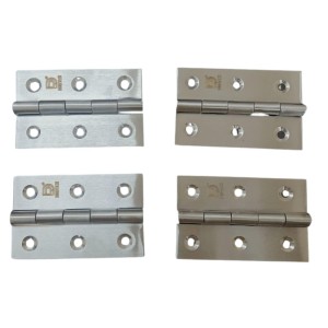 Stainless Steel Door Hinges (4 Pieces) – Durable 3 Inch Butt Hinges for Doors, Cabinets & Windows | Rust-Free, Smooth Movement, Heavy Duty Hardware Fittings (3x2 inch)