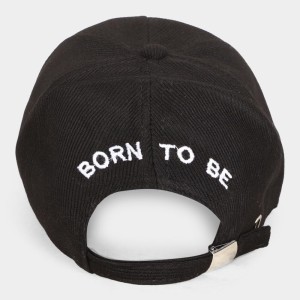 Brink Men's Fabric Cap Stylish & Comfortable Adjustable Baseball Hat for Outdoor, Casual & Sports Wear Black