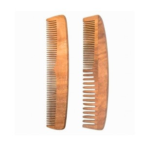 Pure Wooden Comb for Hair – Anti-Static Natural Wood Comb with Fine & Wide Teeth, Scalp Massage Hair Comb for Men & Women.