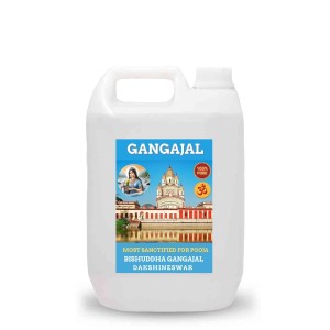 100% Organic, Pure & Natural Gangajal from the Dakshineswar River Ganga, Authentic,Spiritual and Religious for Puja Purposes, Daily Use, 2 Liter Jar