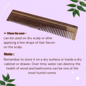 Hi Tech Sales Wooden Comb for Hair Growth, Hair fall & Dandruff Control (for Men & Women & all type of hair) Handcrafted Designer Comb, Hair Scalp Massager.