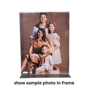 Acrylic Display Stand for Tabletop – Clear Vertical Menu & Sign Holder, Double-Sided Display for Restaurants, Shops, Offices, Events & Photo Frame Use (1 Pc)
