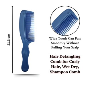 HiTech Sales Detangling Premium Dressing Hair Comb for Men,Women Comb | Detangling Frizz off detangler hair comb for Curly, long Hair & any type Hair Pack of 1 (Blue)