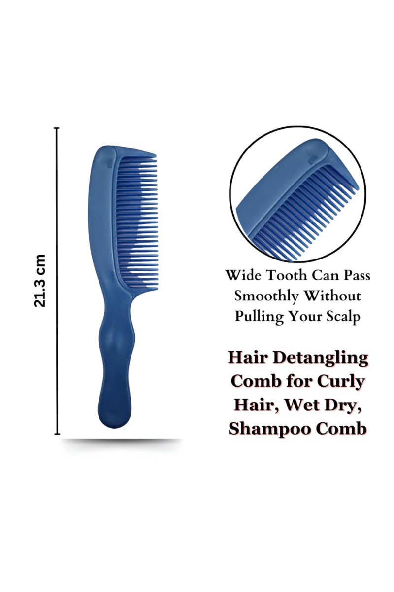 HiTech Sales Detangling Premium Dressing Hair Comb for Men,Women Comb | Detangling Frizz off detangler hair comb for Curly, long Hair & any type Hair Pack of 1 (Blue)