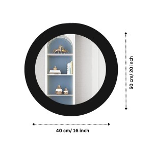 Sleek Round Bathroom/Basin Mirror | Wall Mounted Mirror for Home, Bedroom and Bathroom Reflective Surface | Ideal for Modern Bathrooms (16X20)