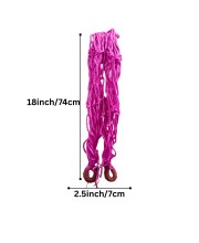 Durable Pink Rope Net with Hammock Swing Hanging Net Mesh Sleeping Bed | Strong Nylon Outdoor, Sports, Garden or Decorative Use | Heavy Duty Multipurpose Rope Mesh (Pink)