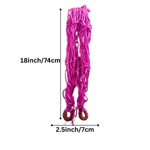 Durable Pink Rope Net with Hammock Swing Hanging Net Mesh Sleeping Bed | Strong Nylon Outdoor, Sports, Garden or Decorative Use | Heavy Duty Multipurpose Rope Mesh (Pink)