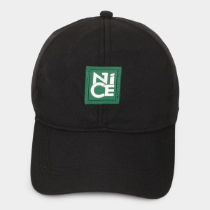 Brink Black Fabric Cap Stylish & Comfortable Adjustable Baseball Hat for Outdoor, Casual & Sports Wear