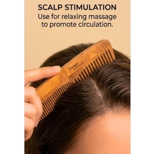 Pure Wooden Comb for Hair – Anti-Static Natural Wood Comb with Fine & Wide Teeth, Scalp Massage Hair Comb for Men & Women.