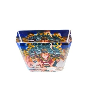 Acrylic Table Photo Stand with Dakshineswar Ma Kali, Sri Ramakrishna & Sarada Ma Image – Crystal Clear Decorative Display Frame for Home Temple, Office Desk & Car Dashboard