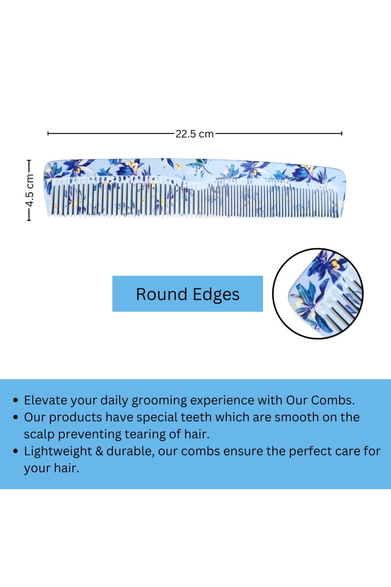 Hitech Sales Elegant Floral Design Comb – Perfect Hair Accessory for Stylish Women – Durable, Lightweight, and Chic (2)