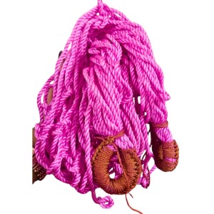 Durable Pink Rope Net with Hammock Swing Hanging Net Mesh Sleeping Bed | Strong Nylon Outdoor, Sports, Garden or Decorative Use | Heavy Duty Multipurpose Rope Mesh (Pink)