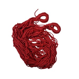 Nylon Net Hammock Swing for Adults – Strong & Comfortable Hanging Jhulna for Indoor, Outdoor, Balcony, Home & Bedroom Use (Red)
