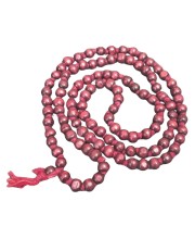 HiTechMart Handcrafted Sandalwood Mala Rosary Chandan Jaapmala with Tassel Wooden Japa Maala for Meditation Pooja Chanting Wearing Jewelry Prayer Beads Red Mala