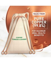 Pure Copper Tongue Cleaner Scraper – 100% Natural Oral Hygiene Tool – Rust-Free, Durable, Eco-Friendly Tongue Scraper for Fresh Breath – Ayurvedic Dental Care for Adults & Kids – 2 Pack