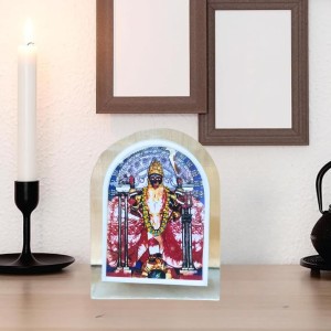 Acrylic Table Photo Frame with Dakshineswar Ma Kali Image – Clear Transparent Stand Frame for Home Temple, Office Desk, Study Table & Car Dashboard – Decorative Spiritual Puja Gift Item