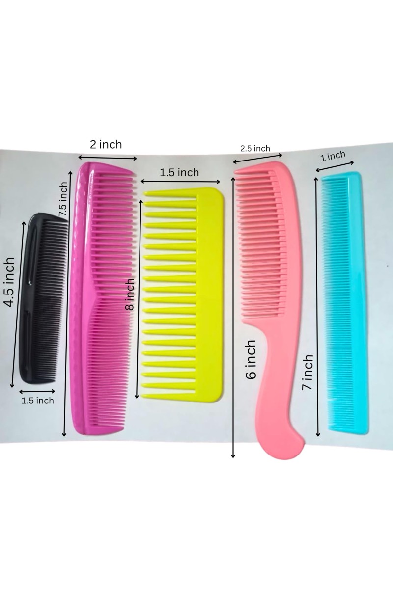 Durable Plastic Hair Comb for Women Men Kids – Anti-Static Smooth Teeth Styling Tool for All Hair Types