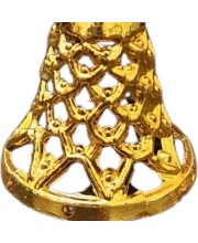 HiTechMart Plastic Jingle Bells – Light Golden Jewelry Ornament for Home Christmas Tree Decoration, DIY Crafts, Hanging Bells for Party & Festive Décor (Pack of - 12)