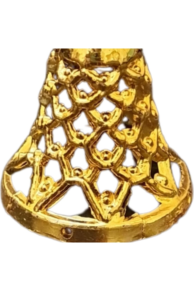 HiTechMart Plastic Jingle Bells – Light Golden Jewelry Ornament for Home Christmas Tree Decoration, DIY Crafts, Hanging Bells for Party & Festive Décor (Pack of - 12)