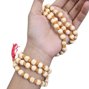 HiTechMart Sacred Tulsi Mala for Meditation and Prayer – Handcrafted Natural Beads with Durable Thread (24 inch)