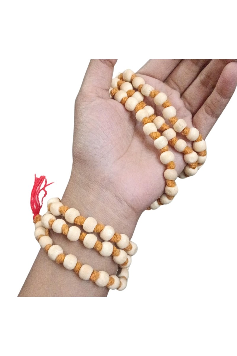 HiTechMart Sacred Tulsi Mala for Meditation and Prayer – Handcrafted Natural Beads with Durable Thread (20.5 inch)