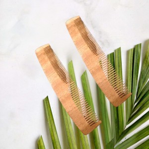 Wooden Neem Comb for Hair | Natural Anti-Static Wooden Hair Comb | Wide & Fine Teeth | Reduces Hair Fall & Dandruff | Unisex (combo of 2)