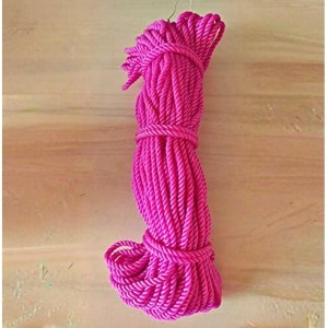 Durable Pink Rope Net with Hammock Swing Hanging Net Mesh Sleeping Bed | Strong Nylon Outdoor, Sports, Garden or Decorative Use | Heavy Duty Multipurpose Rope Mesh (Pink)
