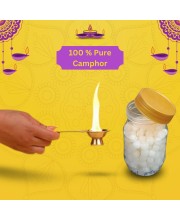 HiTechMart Pure Camphor Tablets for Puja and Aromatherapy – Natural and Long-Lasting Fragrance (100, Grams)