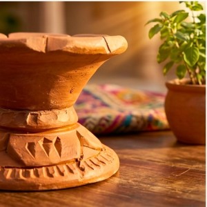 Handmade Terracotta Dhoop Dani for Puja | Clay Incense Burner for Dhoop | Traditional Mitti Dhoop Stand for Home Temple & Mandir